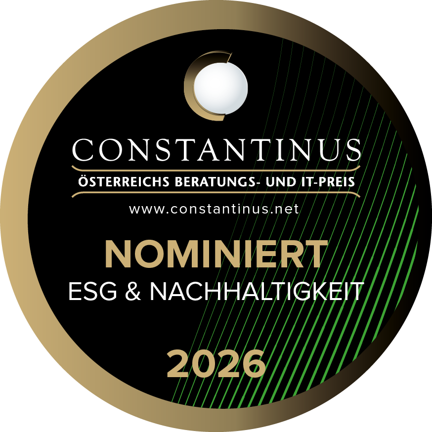 CONSTANTINUS Österreichs Beratuns- und IT-Preis – Nominiert ESG & Nachhaltigkeit 2026